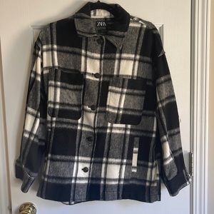 Zara plaid shacket